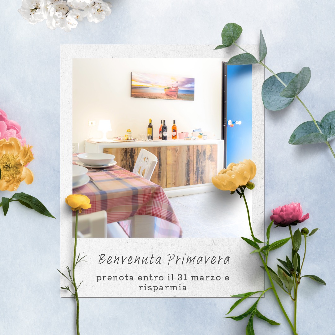 Casa vacanze fronte mare a Ginosa Marina ideale per famiglie e coppie in primavera